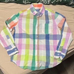 Crewcuts boys Multicolor Plaid Button Down Shirt